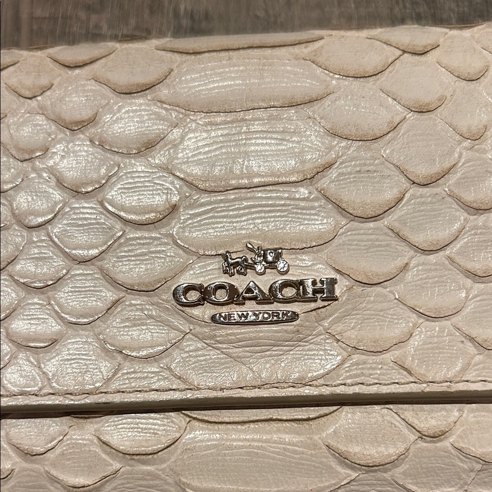 Coach Beige Python Embossed Wallet - image 2